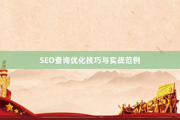 SEO查询优化技巧与实战范例